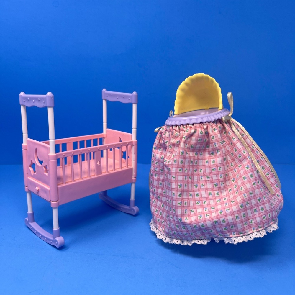Mattel Barbie Happy Family Nurseryā Rocking Crib Playset Pink Purple Replacement